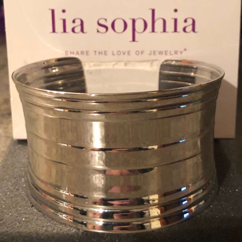 Lia Sophia Retired Sterling Silver Cuff Bracelet